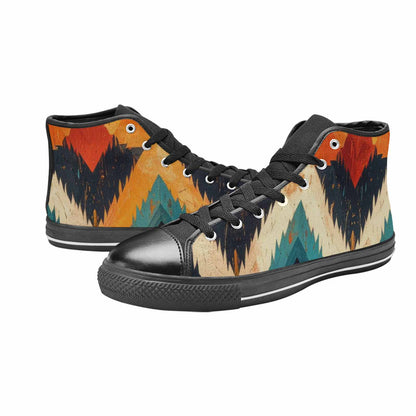 WOMEN'S Southwestern Geometric Diamond High Top Canvas Aesthetic Shoes