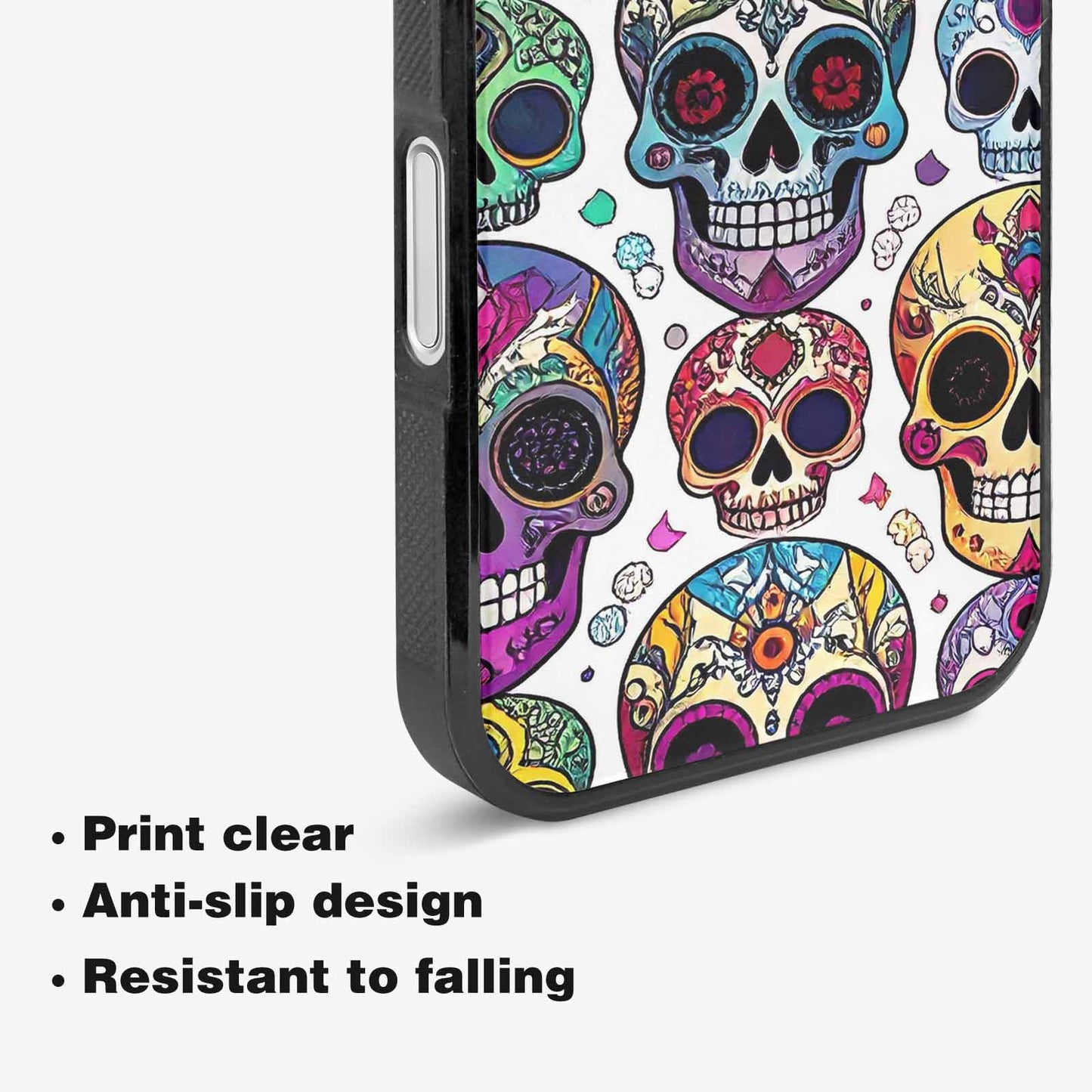 iPhone 16 Case — Vibrant Skull Seamless, Custom Print Case Cover