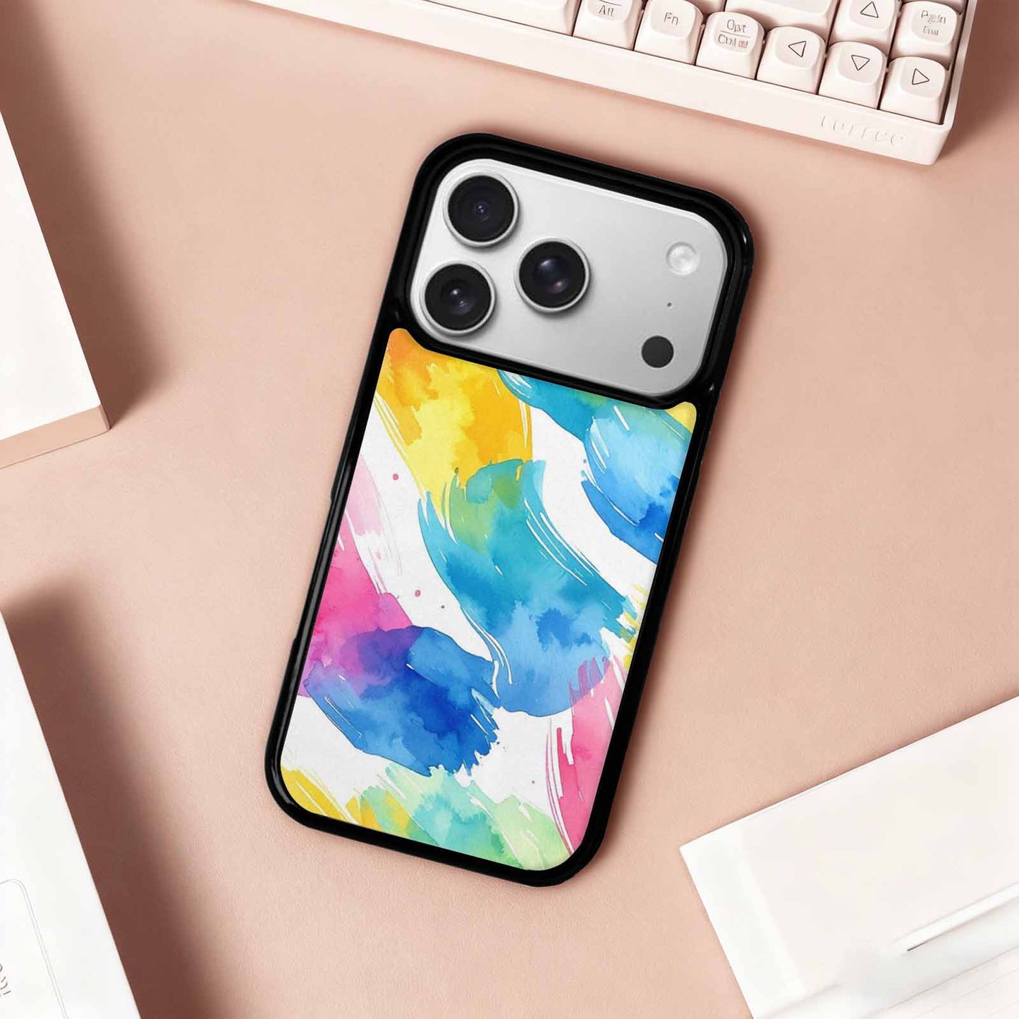 iPhone 17 Pro Case — Trans Strong Watercolor Seamless Pattern Watercolor, Custom Print Case Cover