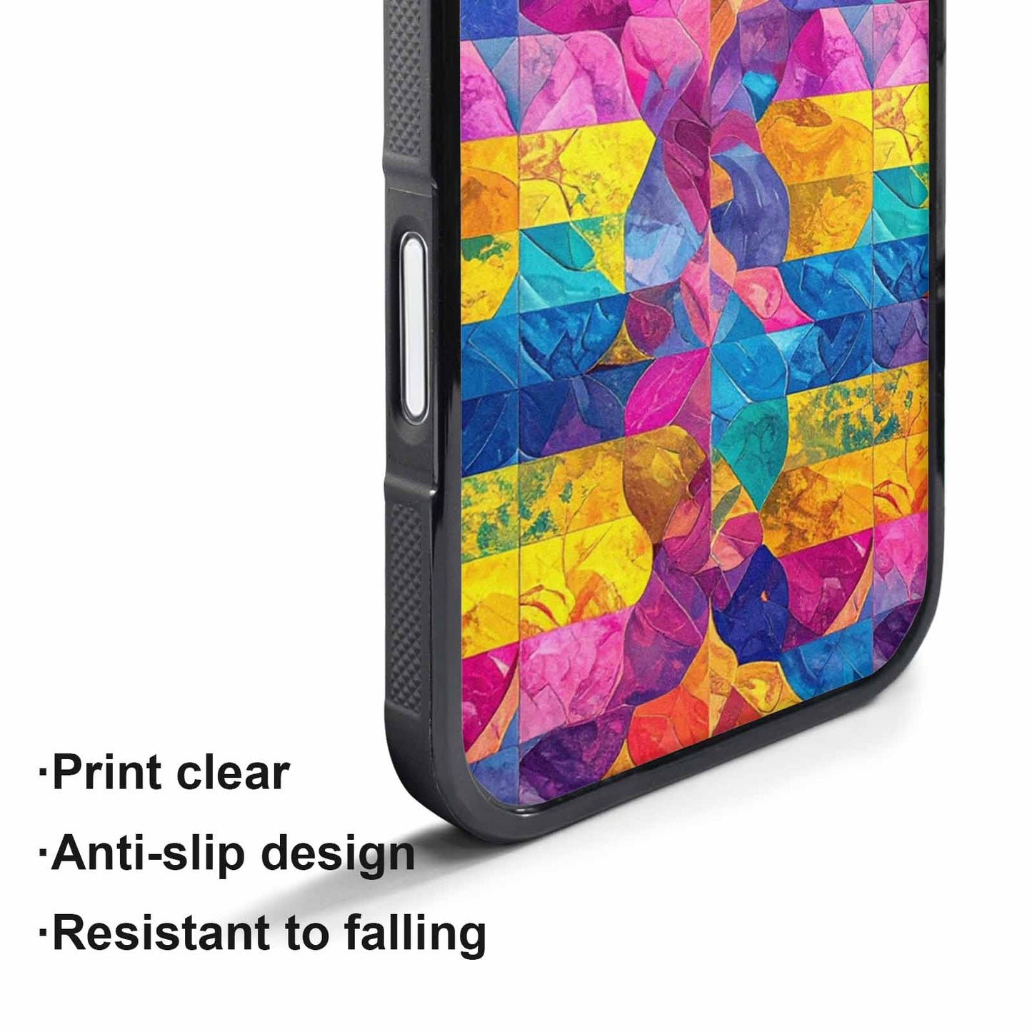 iPhone 17 Pro Max Case — Pansexual Flag Color Theme Original Art, Custom Print Case Cover
