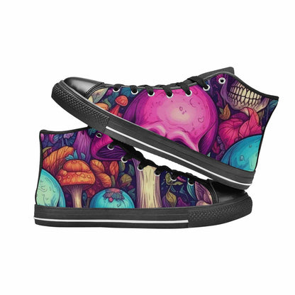 WOMEN'S Mushroom Skull High Top Canvas Dreamcore Shoes