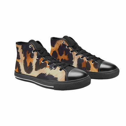 WOMEN'S Leopard Soft Airbrush Gradient High Top Canvas Surreal Shoes