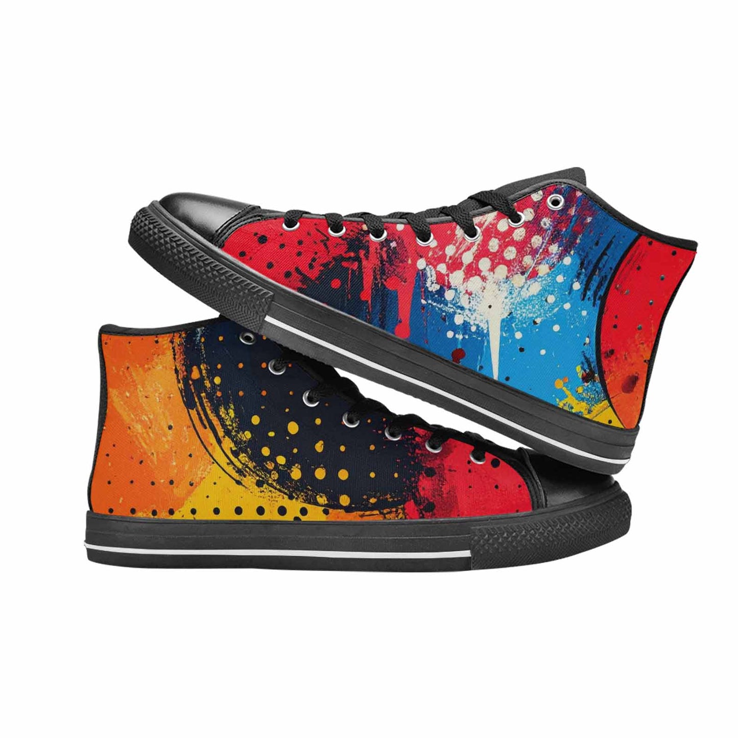MEN'S Comic Book Halftone High Top Canvas Y2K Sneakers