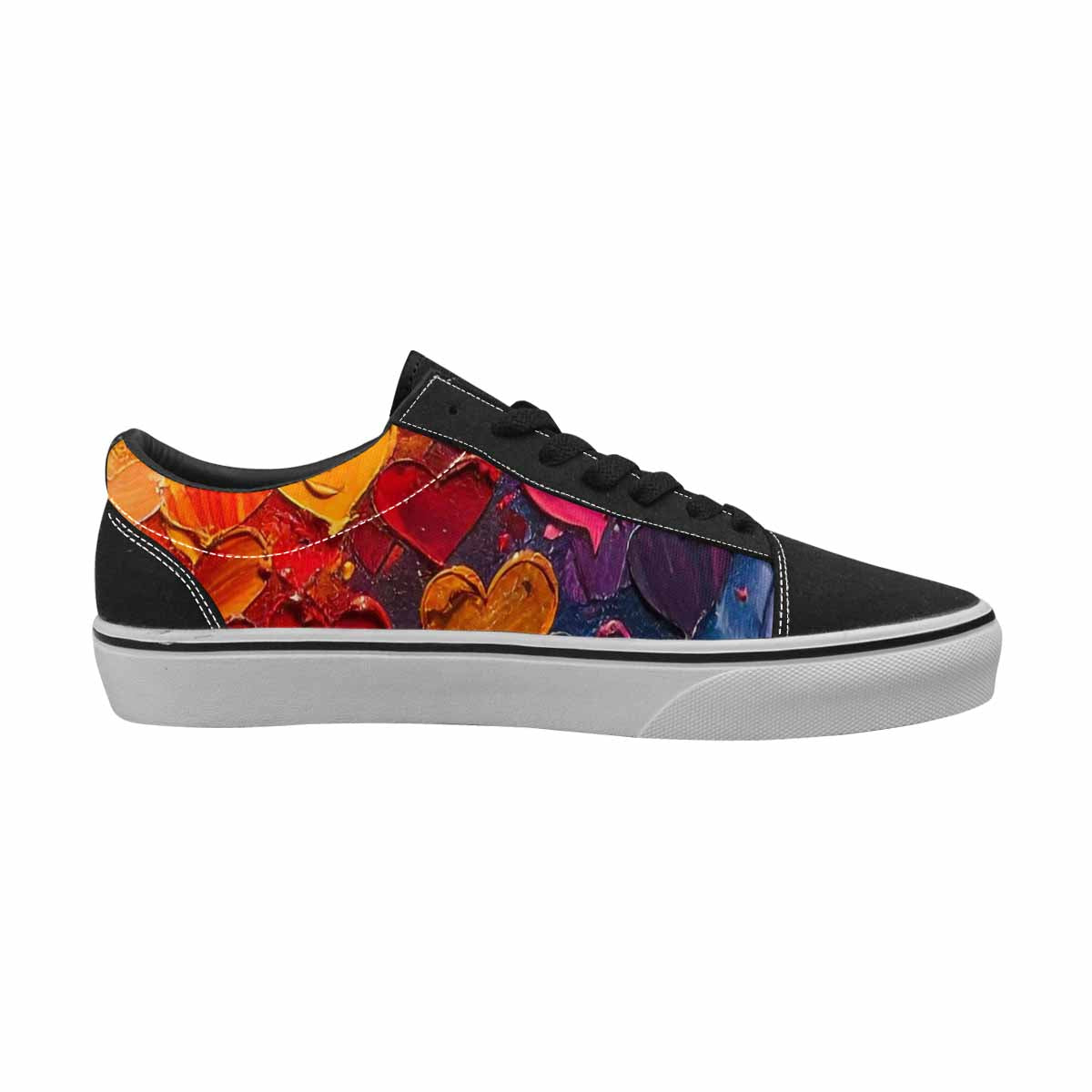 WOMEN'S Heart Burst Lace-Up Canvas Aesthetic Custom Shoes