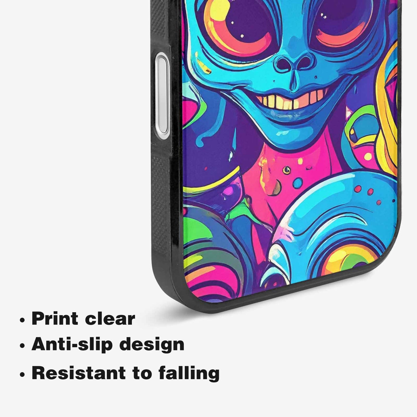 iPhone 16 Case — Alien Ufo Cartoon, Custom Designed Case Cover