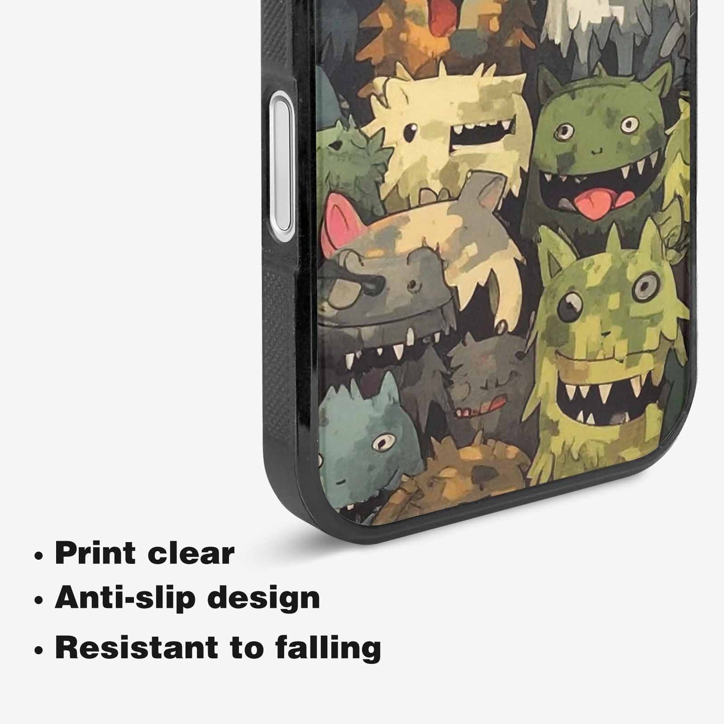 iPhone 16 Case — Monsters Camomonsters Pattern D6o, Custom Printed Phone Case