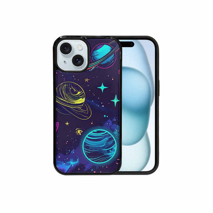 iPhone 15 Case — Space Galaxy Astronaut Pattern Planets Stars, Custom Printed Phone Case