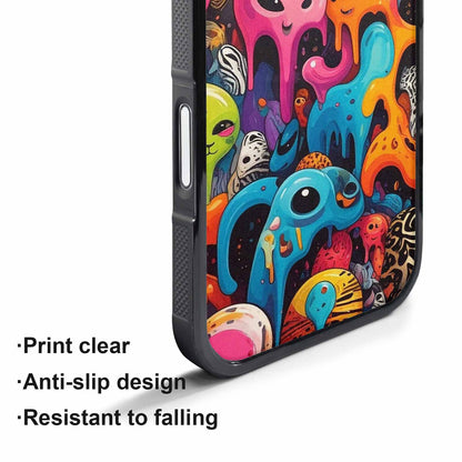 iPhone 17 Pro Max Case — Melting Aliens Pattern Alien Scifi, Custom Phone Case