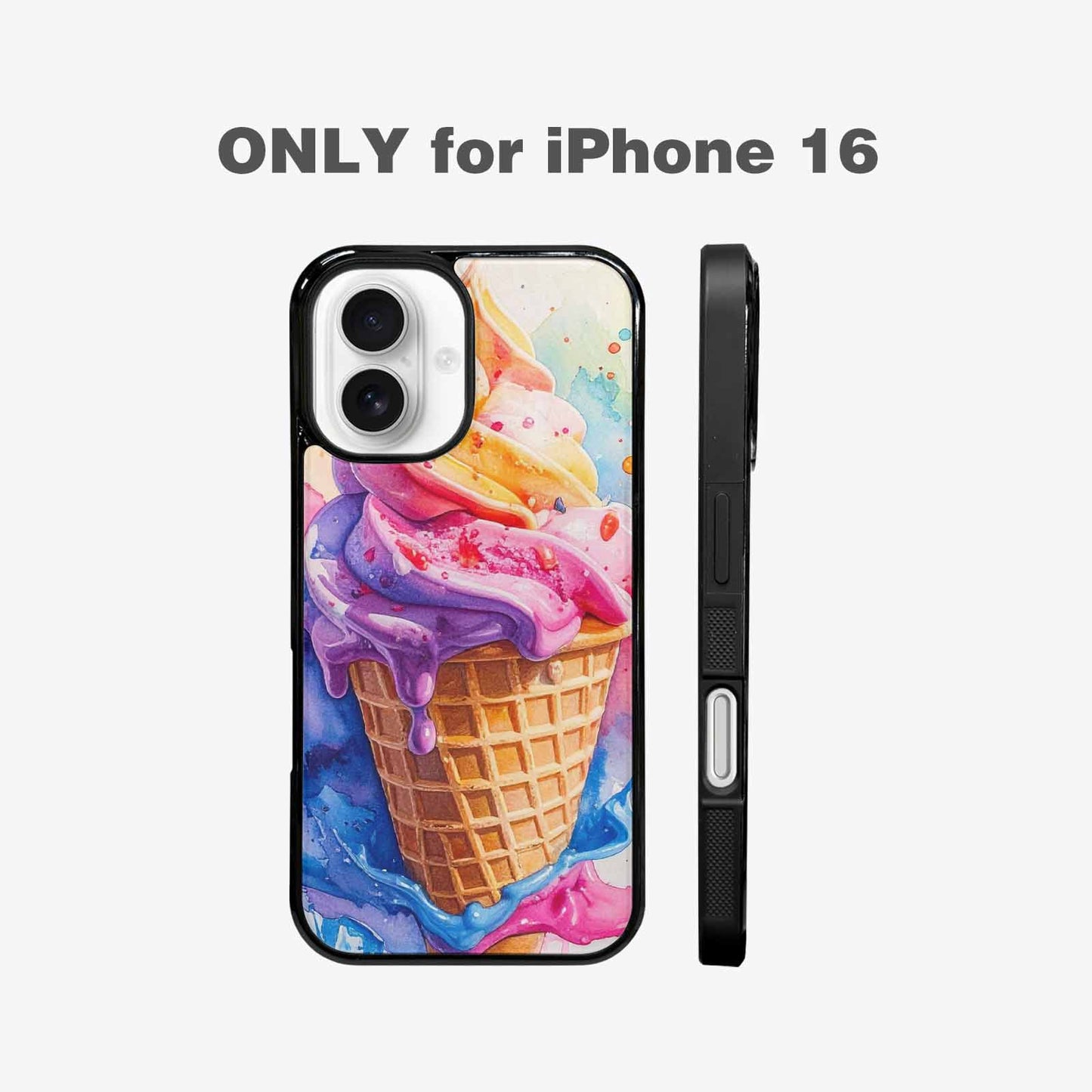 iPhone 16 Case — Melting Icecream Collage Custom, Customized Protective Case