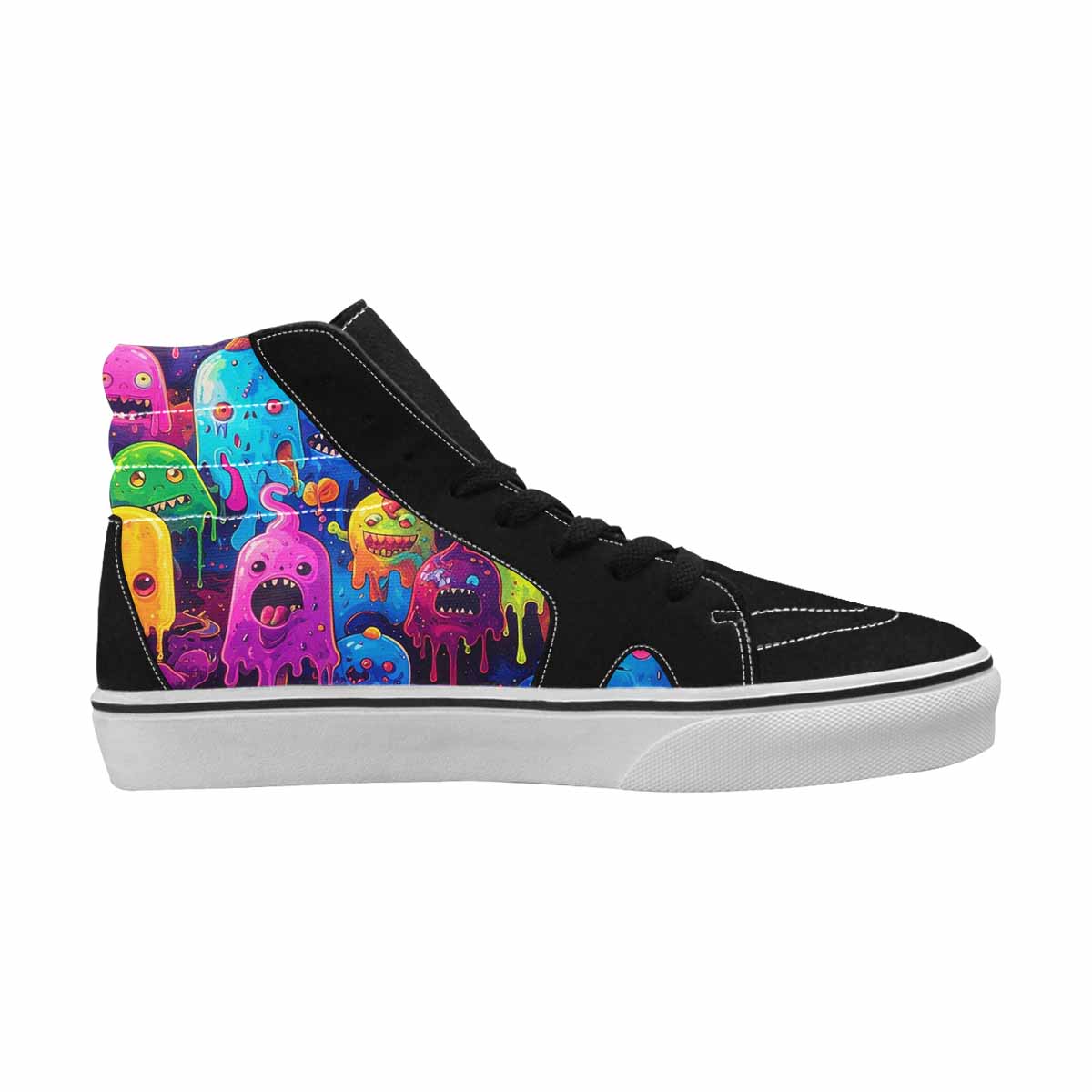 MEN'S Ice Cream Monsters  High Top Canvas Cottagecore Sneakers