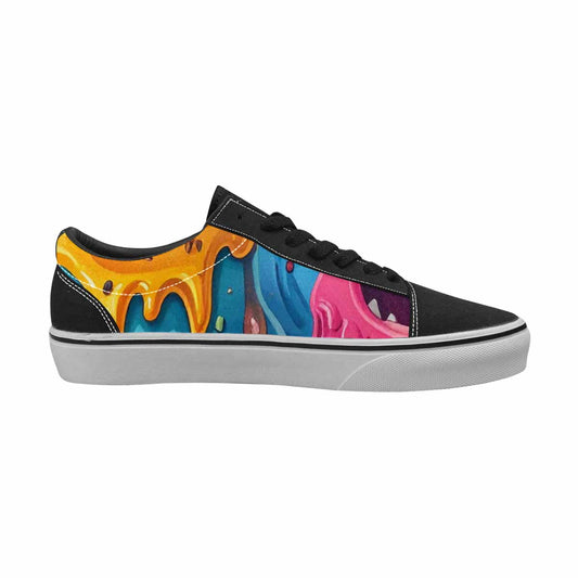 WOMEN'S Melting Icecream Monster Cherry Canvas Lace-Up Vibrant Chaos Shoes