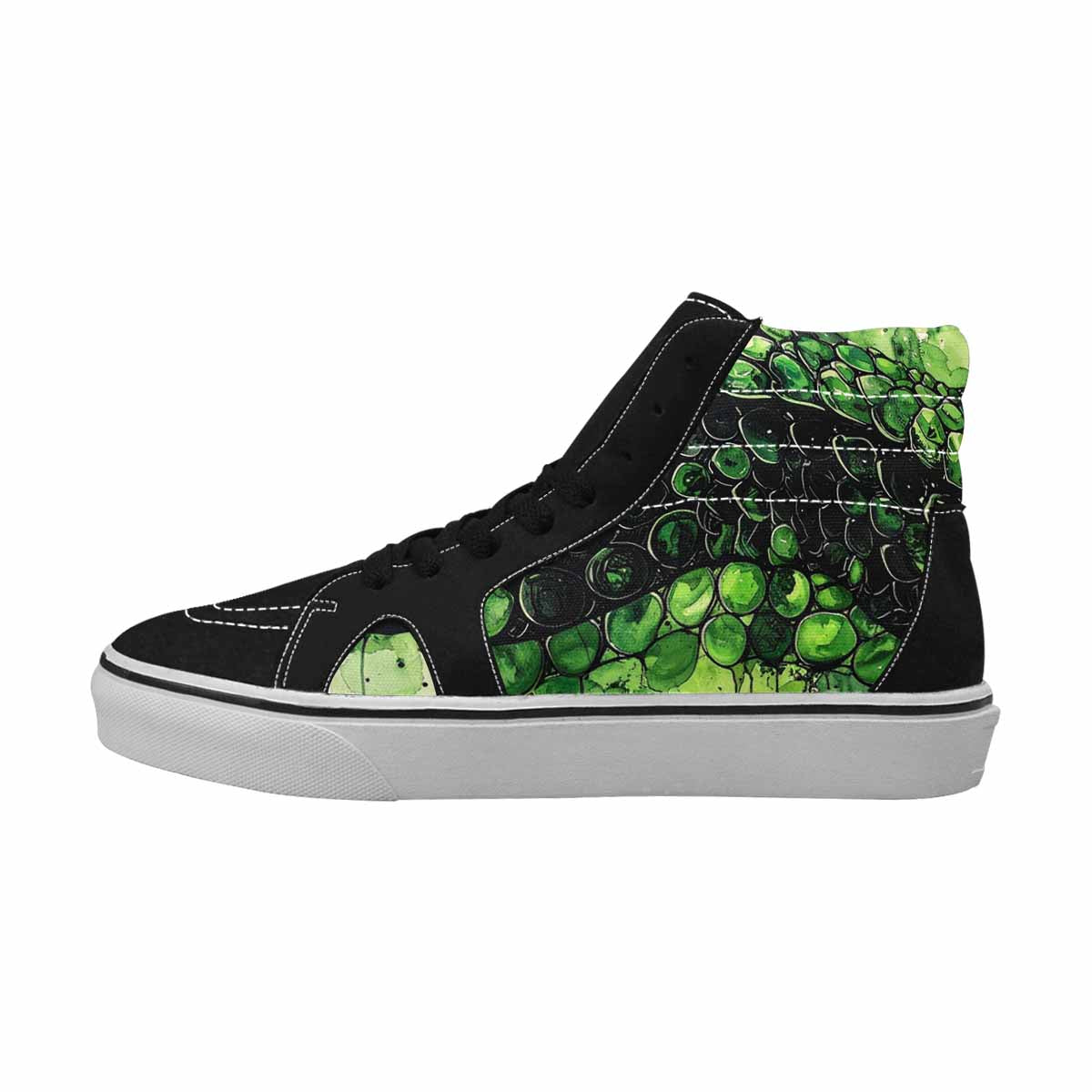 MEN'S Reptile Scale High Top Canvas Dark Academia Sneakers