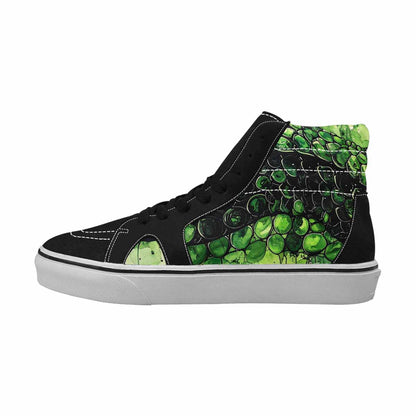 MEN'S Reptile Scale High Top Canvas Dark Academia Sneakers