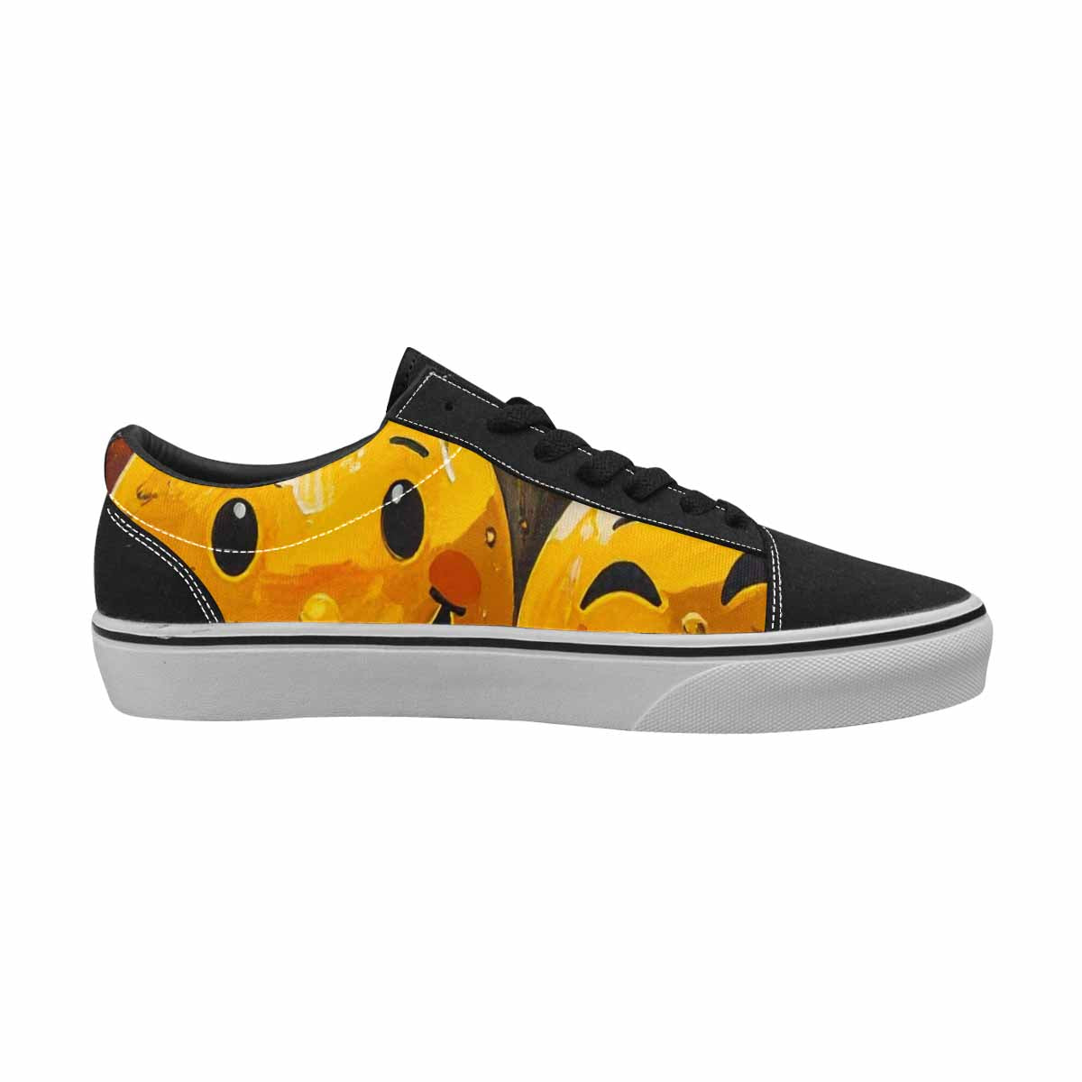 WOMEN'S Melting Moon Smiley  Lace-Up Canvas Neon Fantasy Shoes