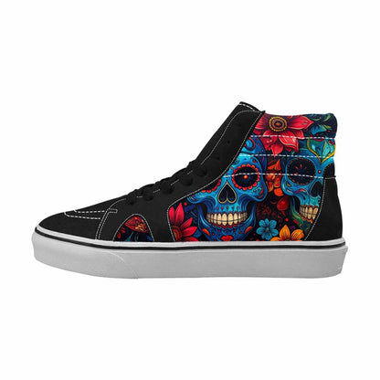 WOMEN'S Graffiti Skull High Top Canvas Y2K Custom Sneakers