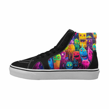 MEN'S Ice Cream Monsters  High Top Canvas Neon Fantasy Shoes