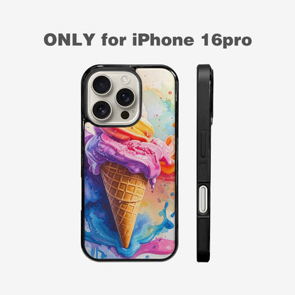 iPhone 16 Pro Case — Melting Icecream Collage, Custom Designed Case Cover