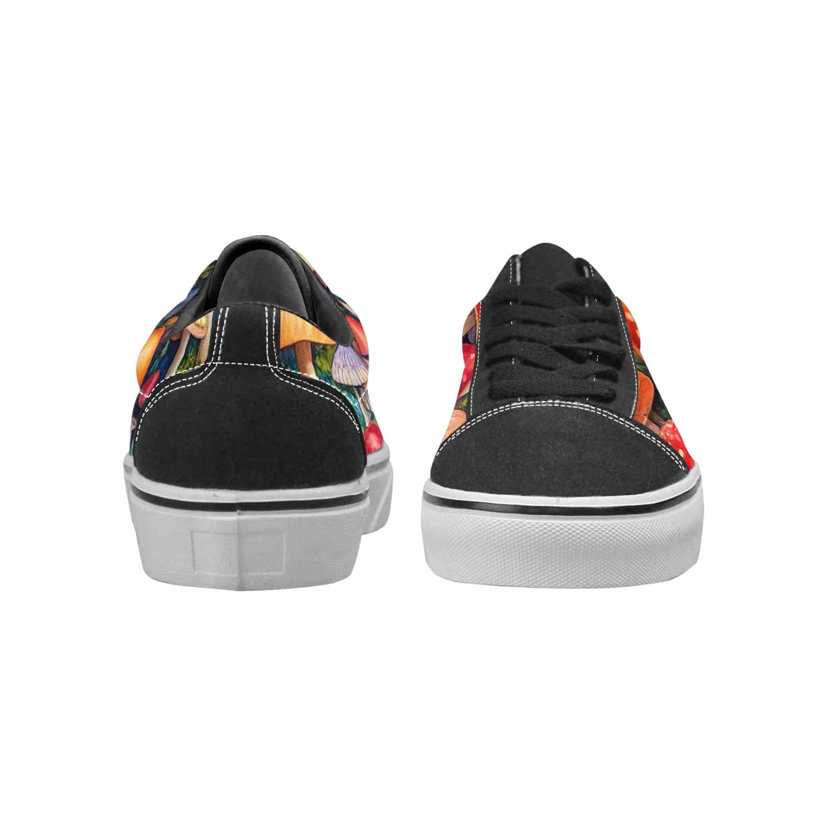 WOMEN'S Mushrooms (general) Mushrooms Pa Lace-Up Canvas Kaleidoscope Custom Sneakers