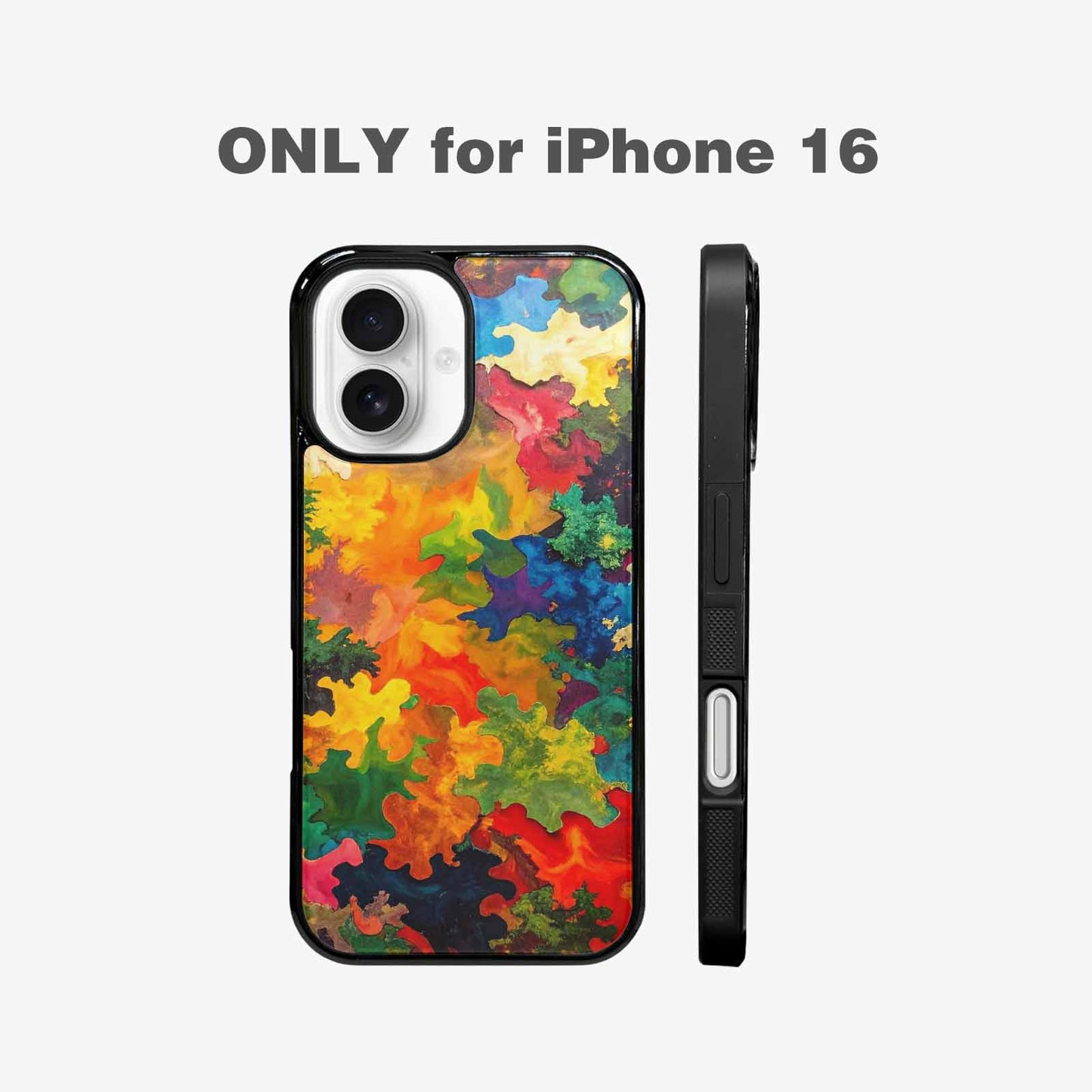 iPhone 16 Case — Camo Patches Full Color Vibrant Camo, Custom Made Phone Cover