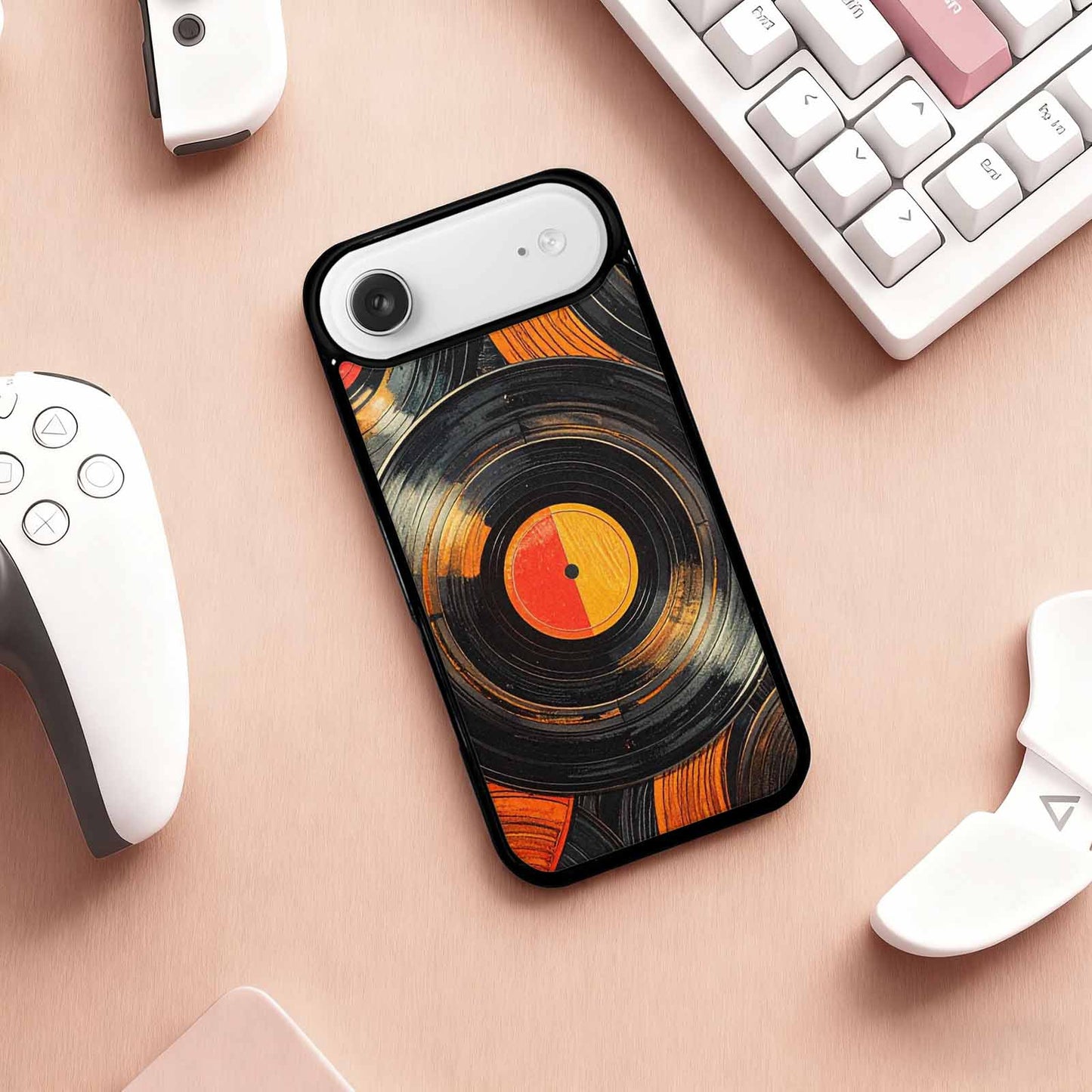 iPhone 17 Air Case — Retro Wood Grain Vinyl Retro Vintage, Unique Phone Case Design