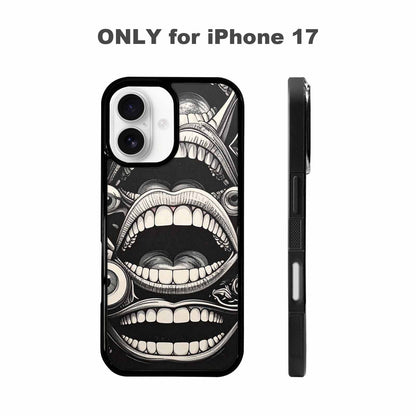 iPhone 17 Case — Googly Cartoon Mouths Cartoon Cute, Custom Phone Case