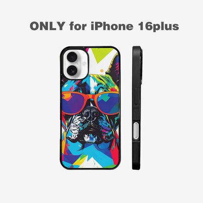 iPhone 16 Plus Case — French Bulldog Pop Art Pattern Personalized, Custom Designed Case Cover