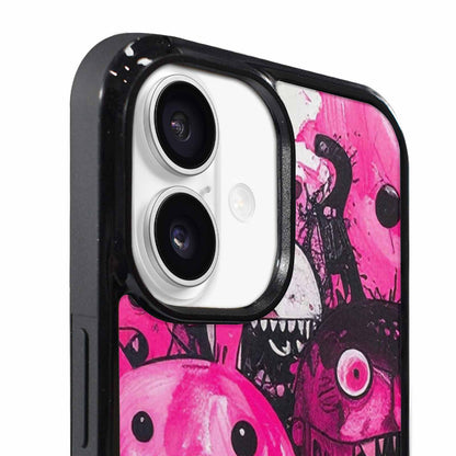 iPhone 17 Case — Black &amp; Pink Ink Cartoon Cute, Personalized Phone Case