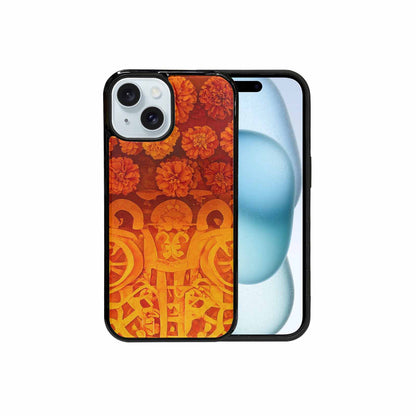 iPhone 15 Case — Marigold Day Of The Dead Marigold, Custom Phone Case