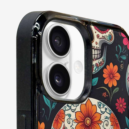 iPhone 16 Plus Case — Smaller Skulls Overlapping Seamless Pattern Of, Customized Protective Case