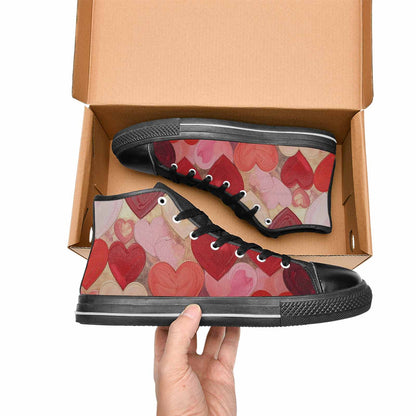 MEN'S No Words Or High Top Canvas Vibrant Chaos Custom Shoes