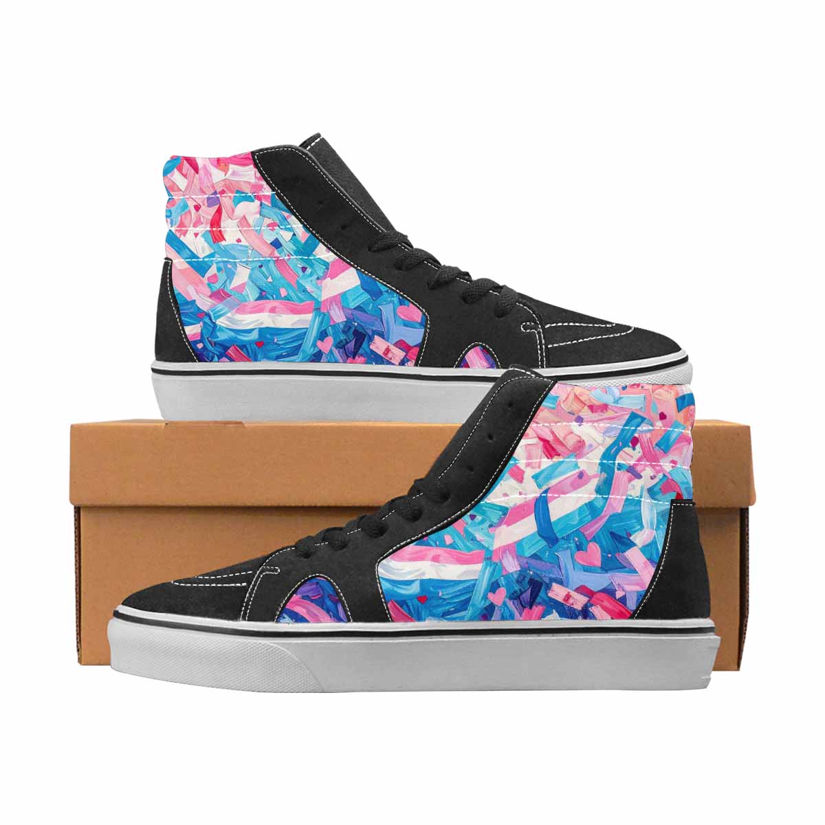 WOMEN'S Pride High Top Canvas Artist-designed Vivid All Over Print Shoes