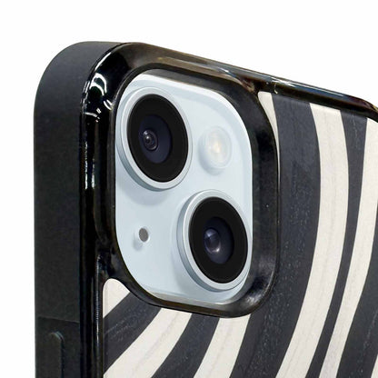 iPhone 15 Case — Modern Zebra Stripe Custom Personalized Phone, Personalized Phone Case