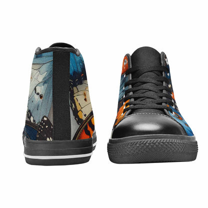 MEN'S Butterfly Wing High Top Canvas Neon Fantasy Shoes
