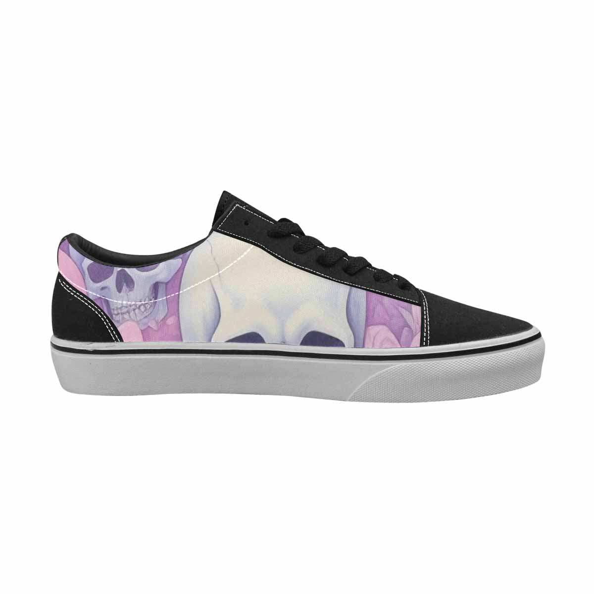 WOMEN'S Skulls - Pastel Canvas Lace-Up Y2K Custom Shoes