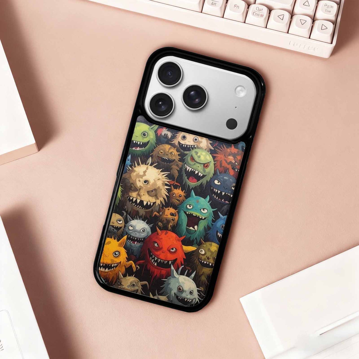 iPhone 17 Pro Case — Monsters Camomonsters Pattern Qch Camo, Custom Phone Case