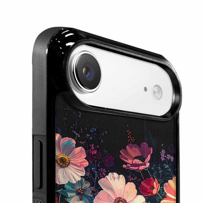 iPhone 17 Air Case — Shadowy Glitch Floral Pattern Hundreds Floral, Custom Printed Phone Case