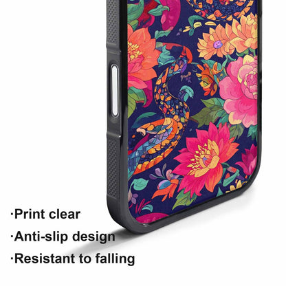 iPhone 17 Pro Max Case — Floral Snake Print Floral, Original Design Phone Case