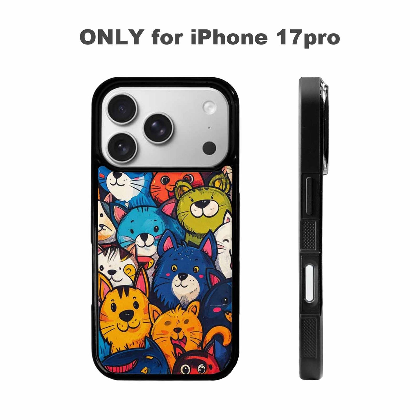iPhone 17 Pro Case — Seamless Tileable Pattern Of Overlapping Cartoon, Unique Phone Case Design