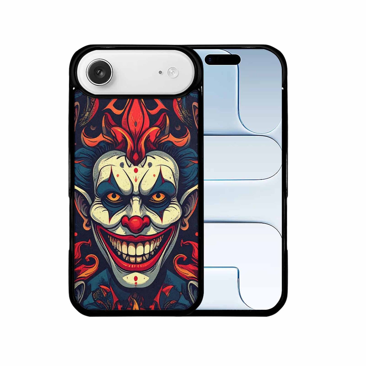 iPhone 17 Air Case — Evil Circus Heads Faces Overlapping Cartoon, Custom Art Phone Cover