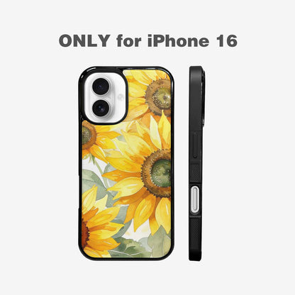 iPhone 16 Case — Sunflowers Watercolor, Personalized Phone Case