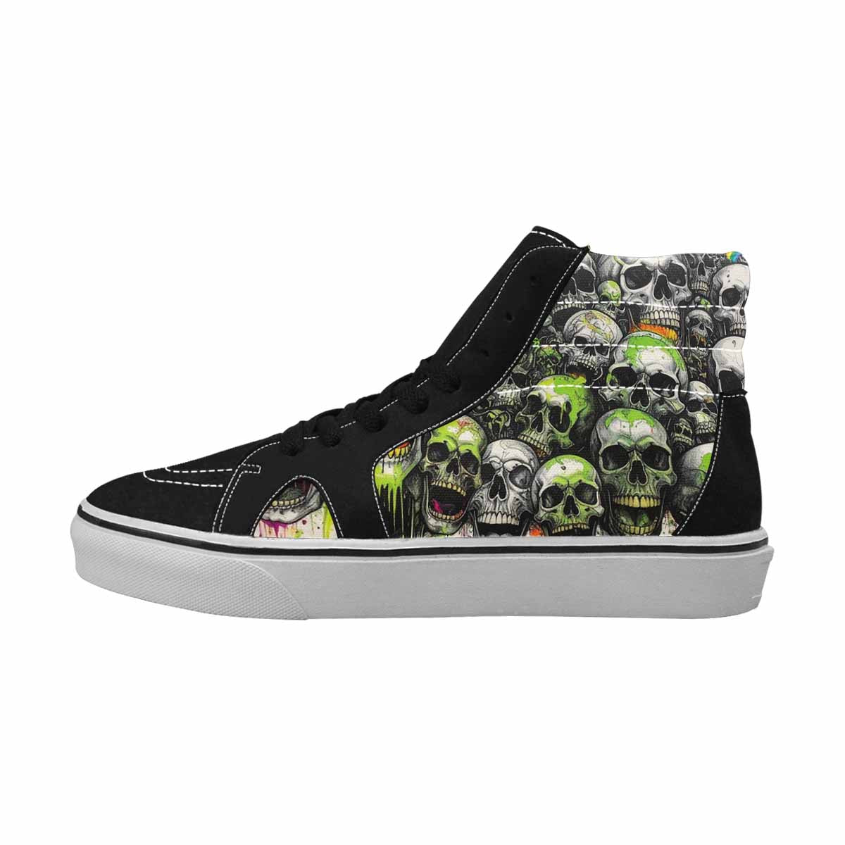 MEN'S Rainbow From Skull S High Top Canvas Melting Art Custom Sneakers