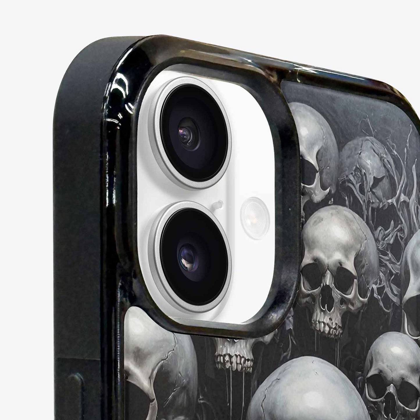 iPhone 16 Case — Grey Dark Black And Grey Tones, Personalized Phone Case