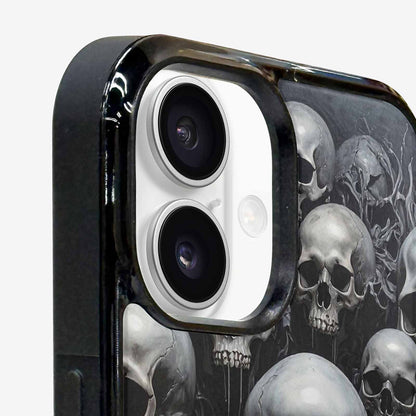 iPhone 16 Case — Grey Dark Black And Grey Tones, Personalized Phone Case