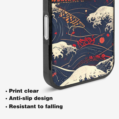 iPhone 16 Case — Samurai Art Repeat Pattern, Custom Designed Case Cover
