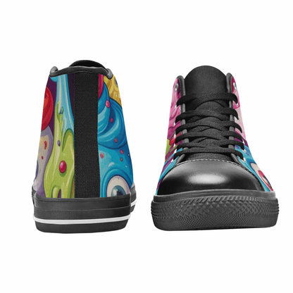 WOMEN'S Melting Icecream Monster Cherry High Top Canvas Dreamcore Sneakers