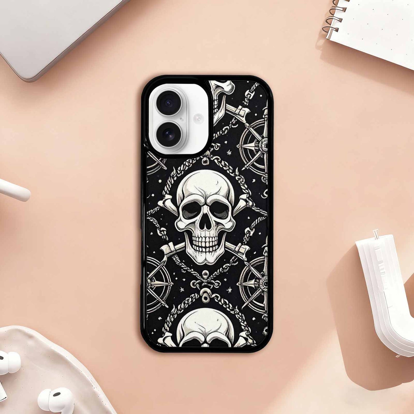 iPhone 17 Case — Skull And Crossbones Pirate Gothic Skulls, Custom Made Phone Cover