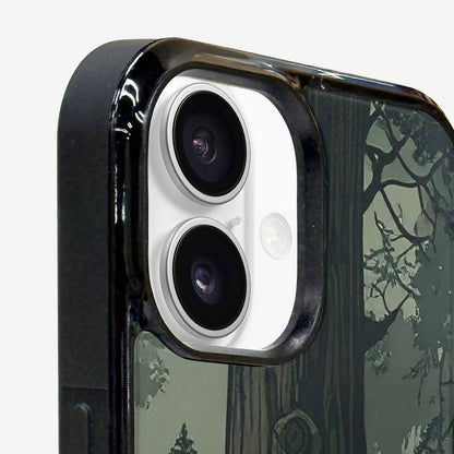iPhone 16 Plus Case — Seamless Pattern Ancient Redwood Forest Giant, Custom Art Phone Cover