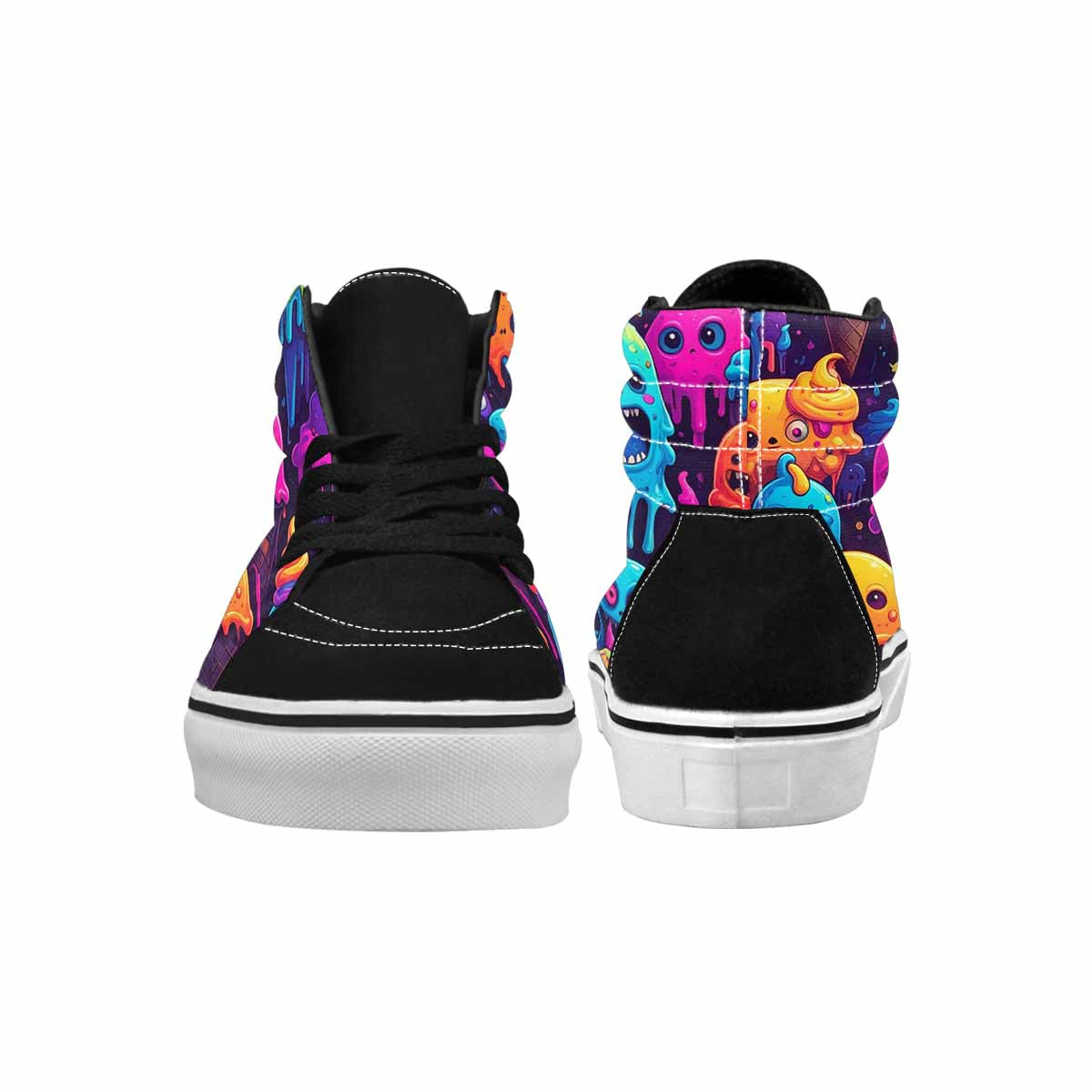 MEN'S Ice Cream Monsters  High Top Canvas Dark Academia Sneakers
