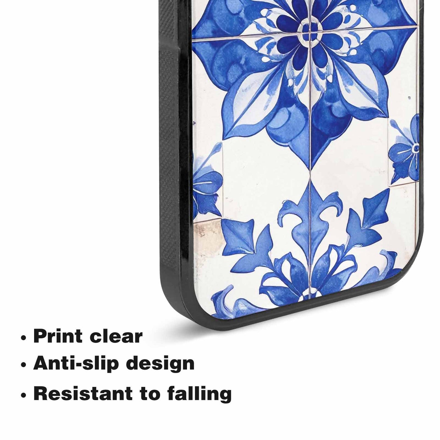 iPhone 15 Case — Mexican Talavera Tile Pattern Floral Geometric, Personalized Phone Case