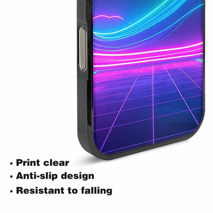 iPhone 16 Pro Max Case — 1980s Neon Cartoon Art Pattern, Custom Designed Case Cover